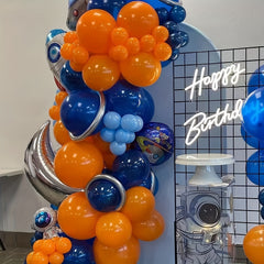 100pcs Orange Balloon Garland Kit for Birthday Graduation Space Themed Party