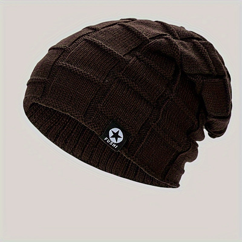 Men's Thick Padded Knitted Cap for Winter