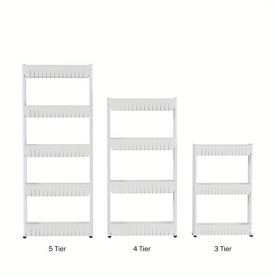 Slim Slide Out Pantry Storage Rack With 4 Large Baskets