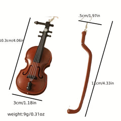 Baroque Style Violin Earrings Exaggerated Retro Design