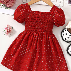 Baby Girls Polka Dots Puffy Dress