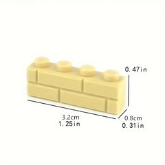 Retro Wall Tiles DIY Puzzle Toy Small Particle City Block Building Set