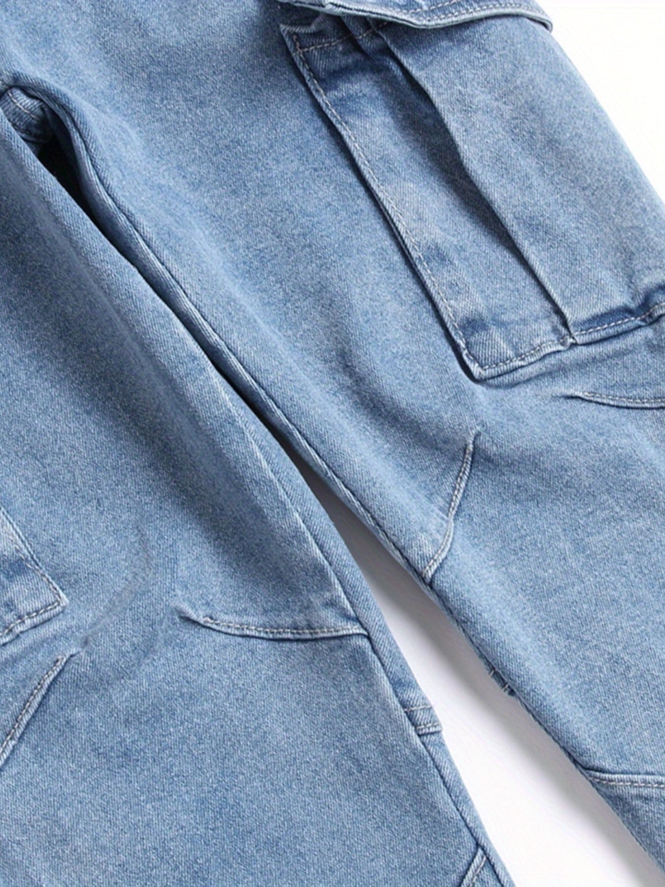 Boys Grey Stretch Jeans Skinny Slim Fit Cargo Pants