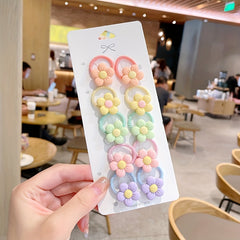 10pcs Children's Rubber Hair Band Large Hair Rope Sweet Bow Hair Ties