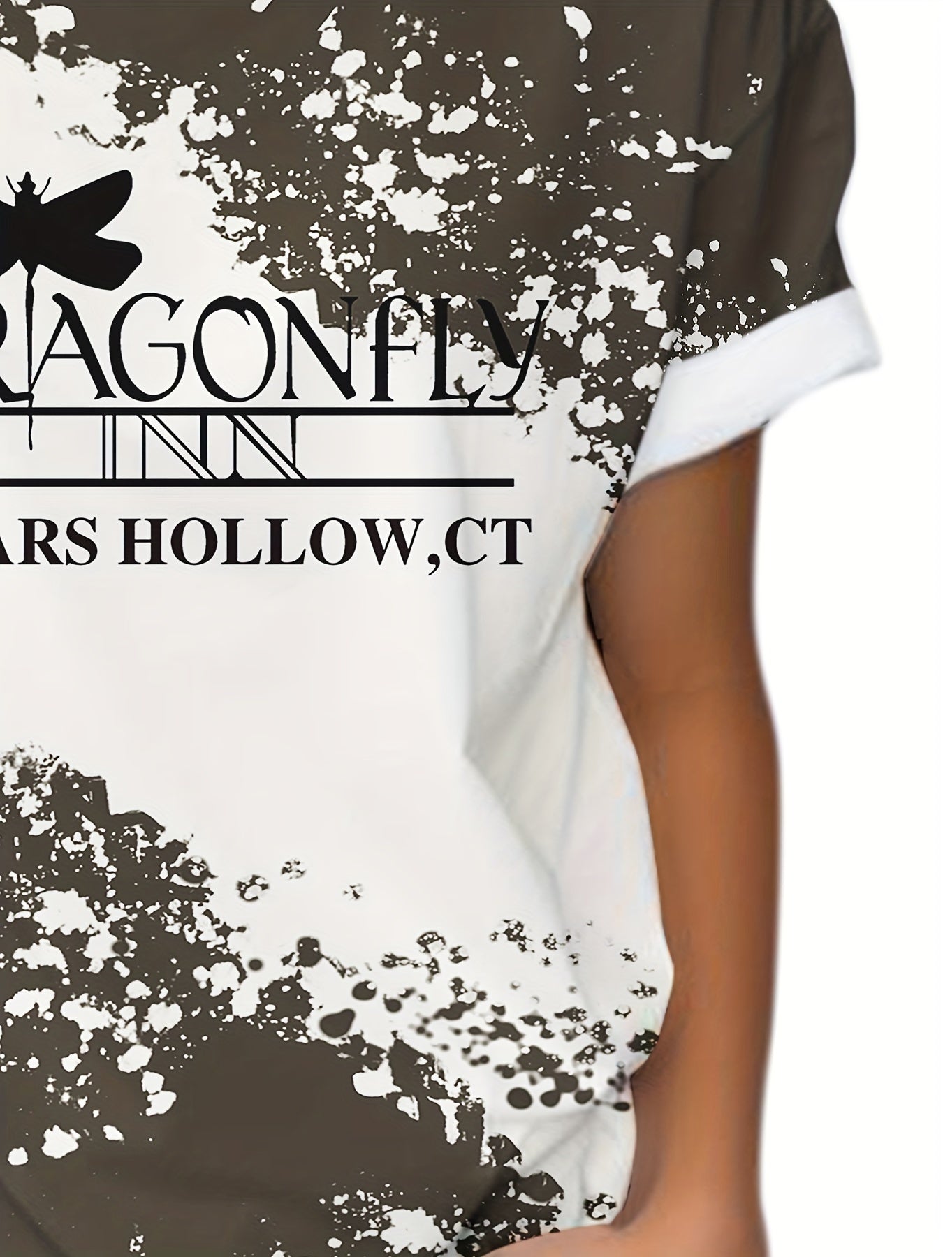 Dragonfly Graphic Short Sleeve T-shirt - Summer Sports Clothes