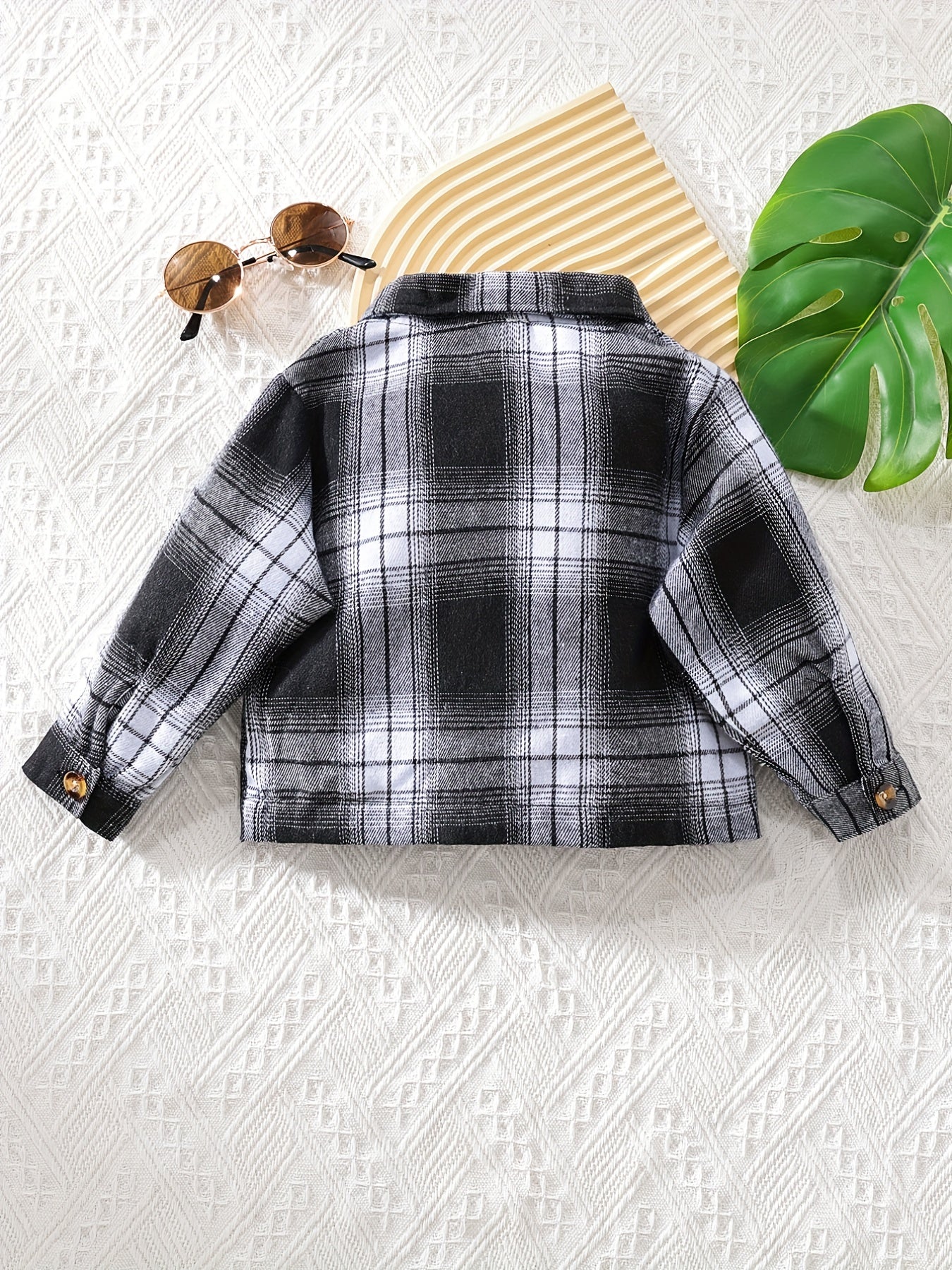 Baby Boy's Plaid Shirt Top Long Sleeve Coat