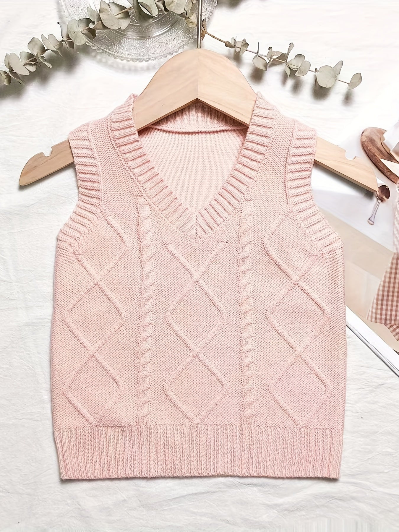 Toddler Baby Girls Knitted Comfy Vest Sleeveless Sweater