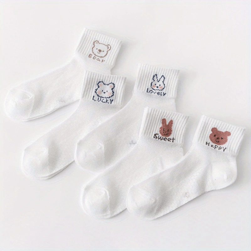 5 Pairs Princess Mesh Socks Girls Accessories Spring Summer