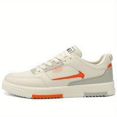 Men's Lace up Mesh Sneakers Skate Shoes With Good Traction