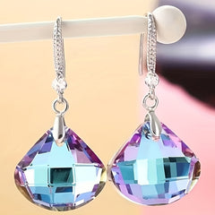 Geometric Heart Drop Earrings for Women