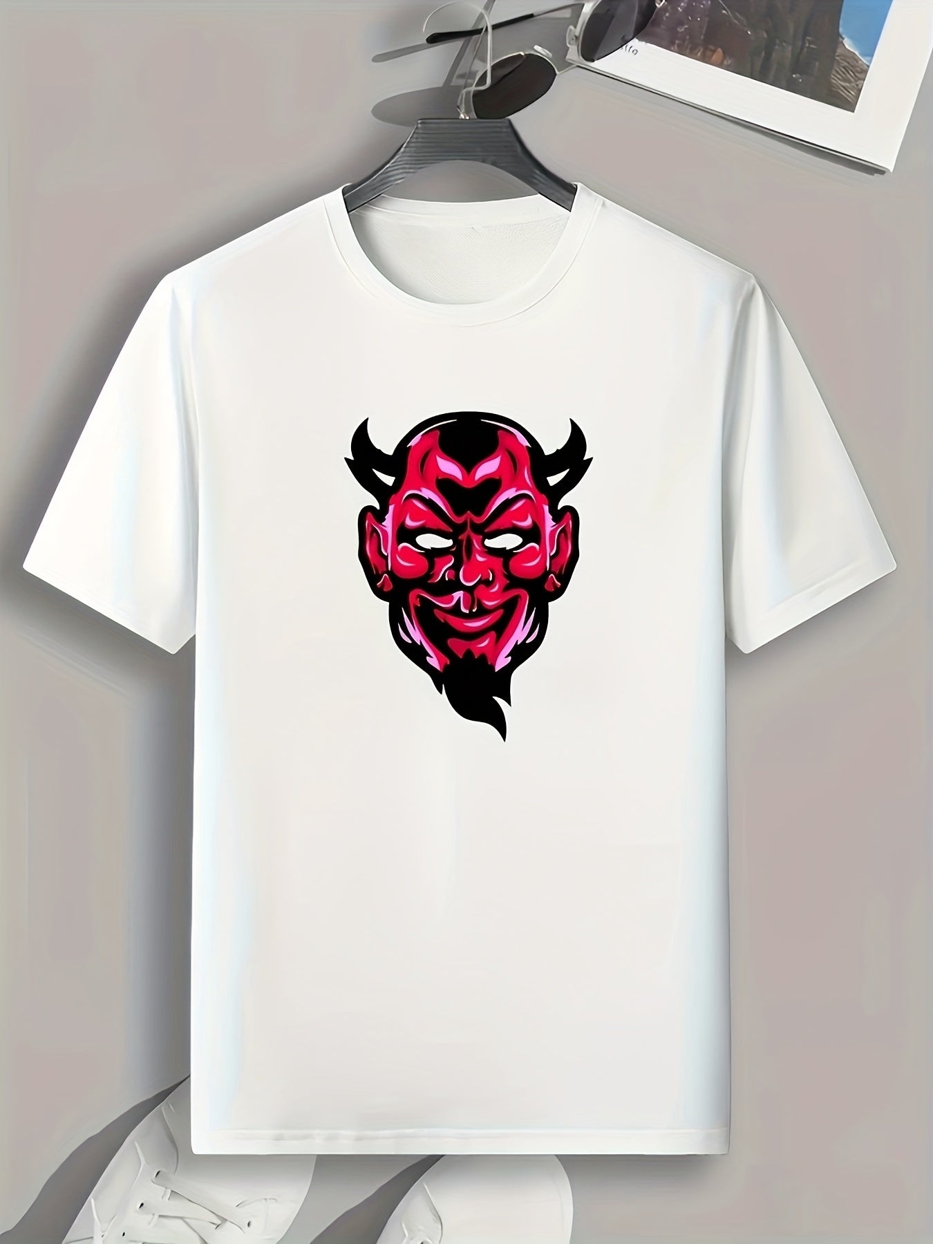 Monster Print Men's Graphic T-shirt for Summer