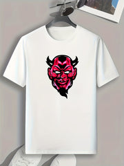 Monster Print Men's Graphic T-shirt for Summer