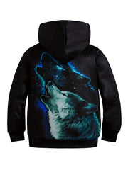 Wolf 3D Print Boys Hooded Sweatshirt Spring Fall Kids Hoodie Tops