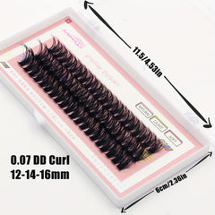 60Pcs Lash Clusters 50D 60D 80D DIY Eyelash Extension DD Curling Volume