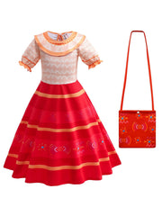 Encanto Cosplay Magic Dress & Bag Full House Show Costume Halloween Role Play