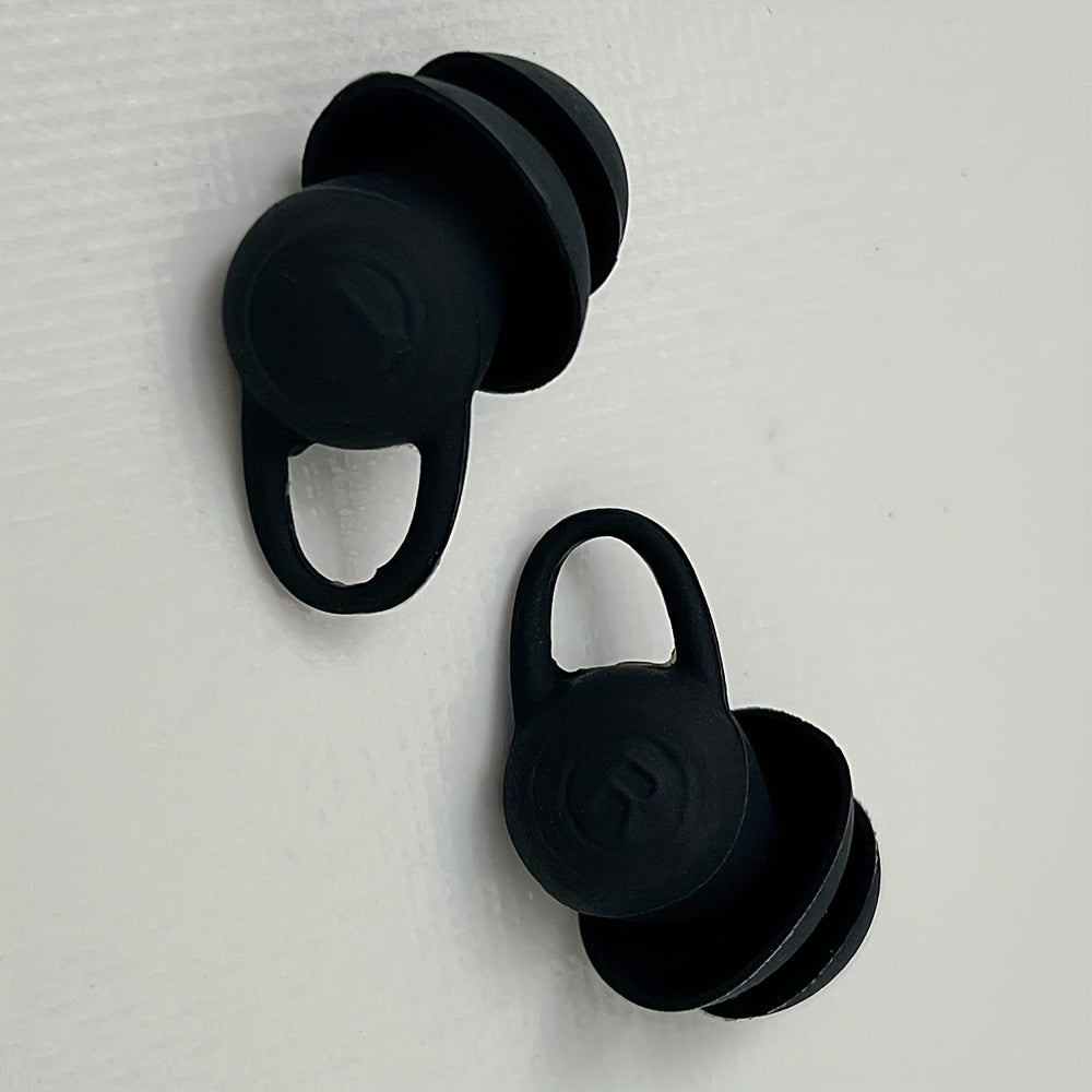 Reusable Soft Ear Plugs Double Layer Silicone Earplugs for Sleeping and Swimming