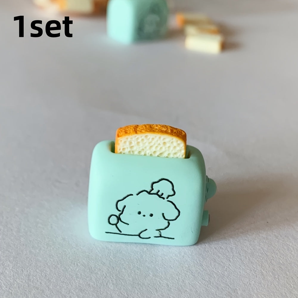 Mini Toaster Bread Machine Dollhouse Statue DIY Resin Crafts