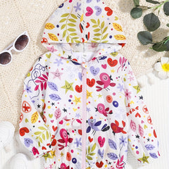 Girls Hooded Sun Protection Jacket for Spring Summer Autumn