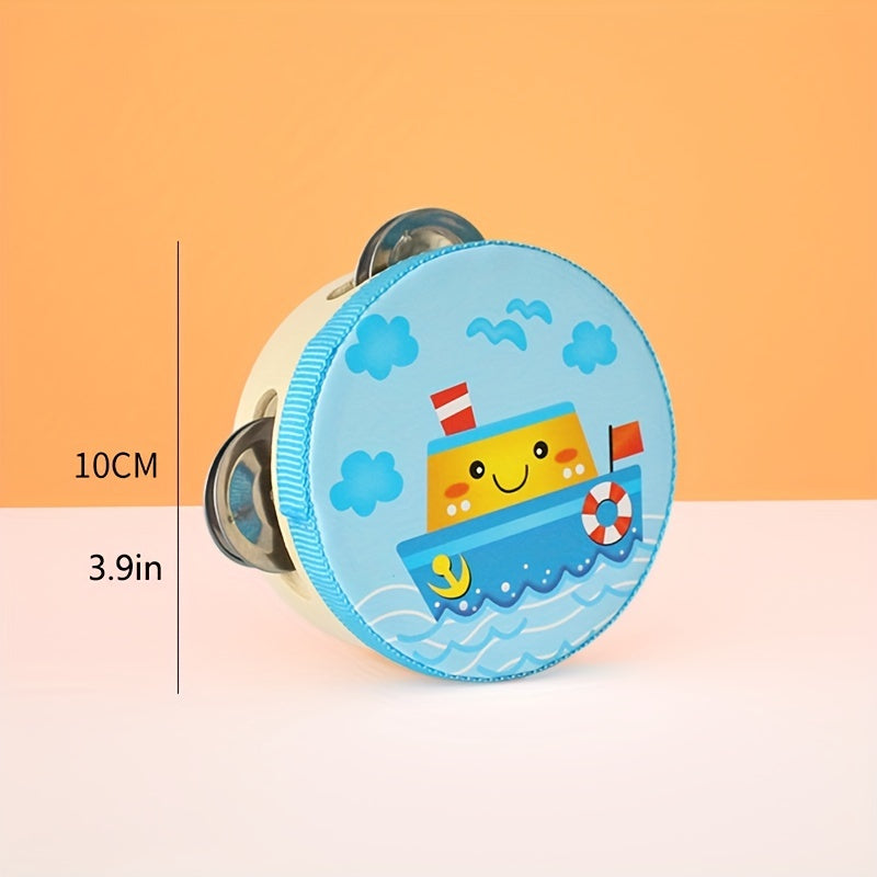 Cartoon Hand Clapping Drum Tambourine for Kids 1-3