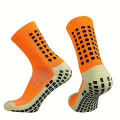 Men's Short Crew Socks Anti Slip Sweat Shock Absorbing Athletic Socks Sports