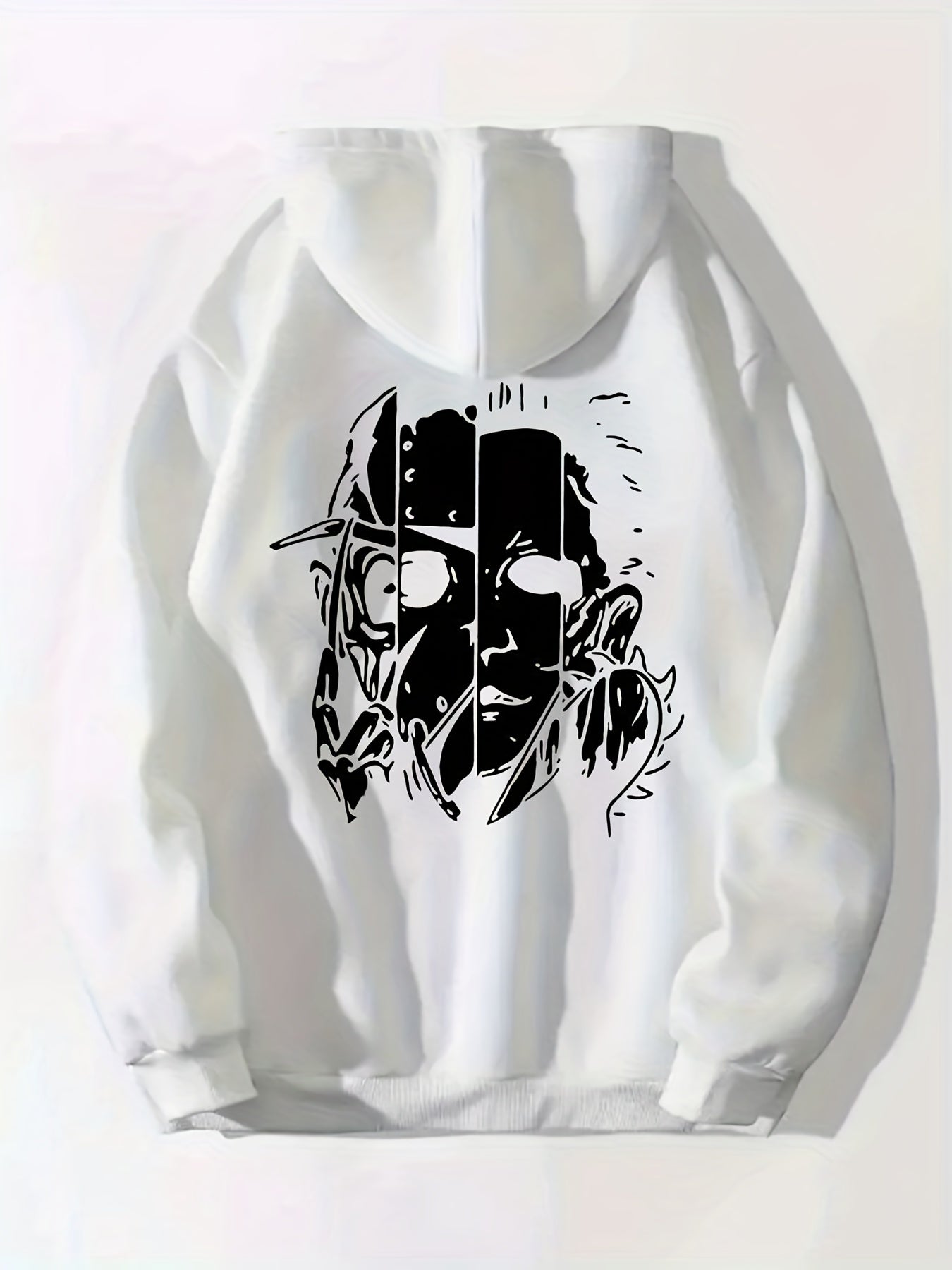 Cartoon Print Zip Up Hoodie Drawstring Casual Hooded Sweatshirt Women's Clothing