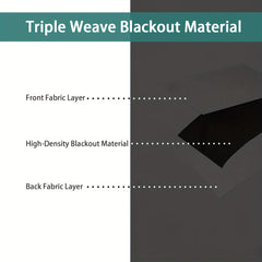 French Blackout Door Curtain - Solid Blackout Door Curtain