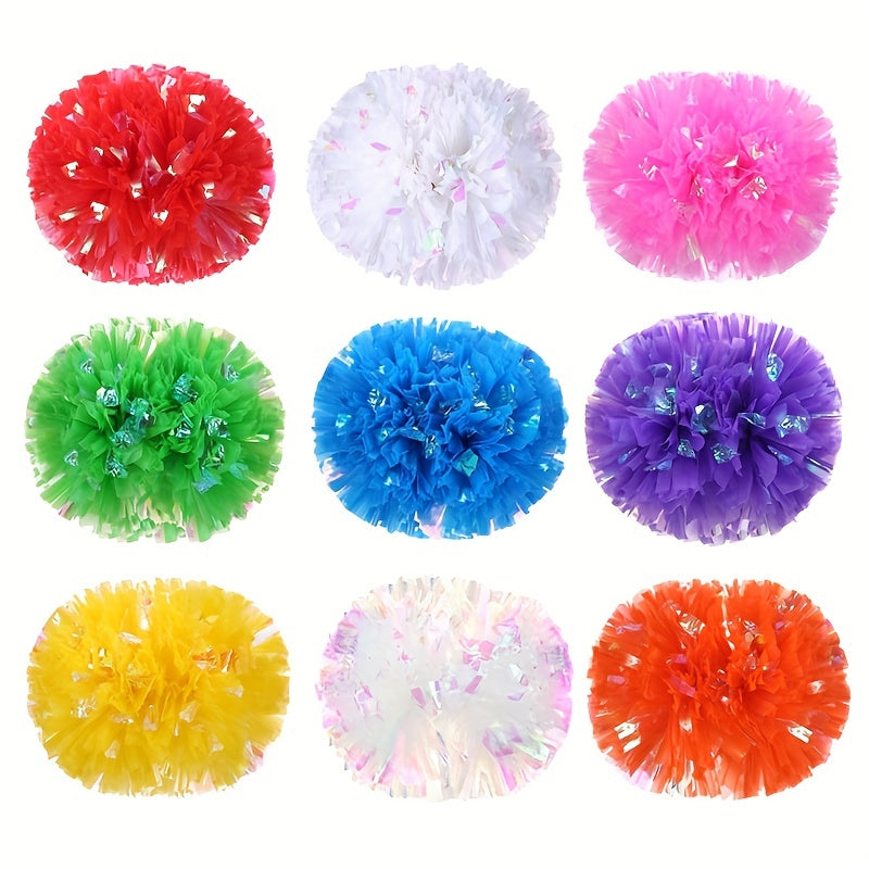 2pcs 11.81inch Colorful Cheering Poms Handheld Props Dancing Supplies