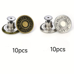 20pcs Snap Buttons Copper Alloy Star Letter Designs Easy Snap Replacement