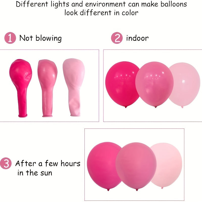 143pcs Pink Balloon Garland Set for Birthday Parties Wedding Decor