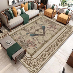 Soft Oriental Floral Area Rug Non Slip TPR Base