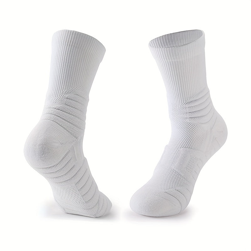 Men's Cotton Compression Socks Sports Crew Anti-slip Breathable