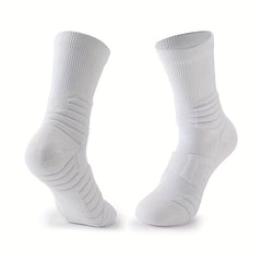Men's Cotton Compression Socks Sports Crew Anti-slip Breathable