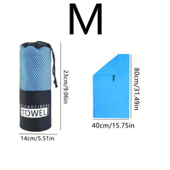 Portable Microfiber Towel Blanket for Yoga Fitness, Double Sided Fleece