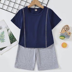 Boys Short Sleeve T Shirt & Shorts Set Kids Summer Clothes