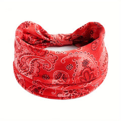 Retro Paisley Pattern Headband Boho Style Hair Band