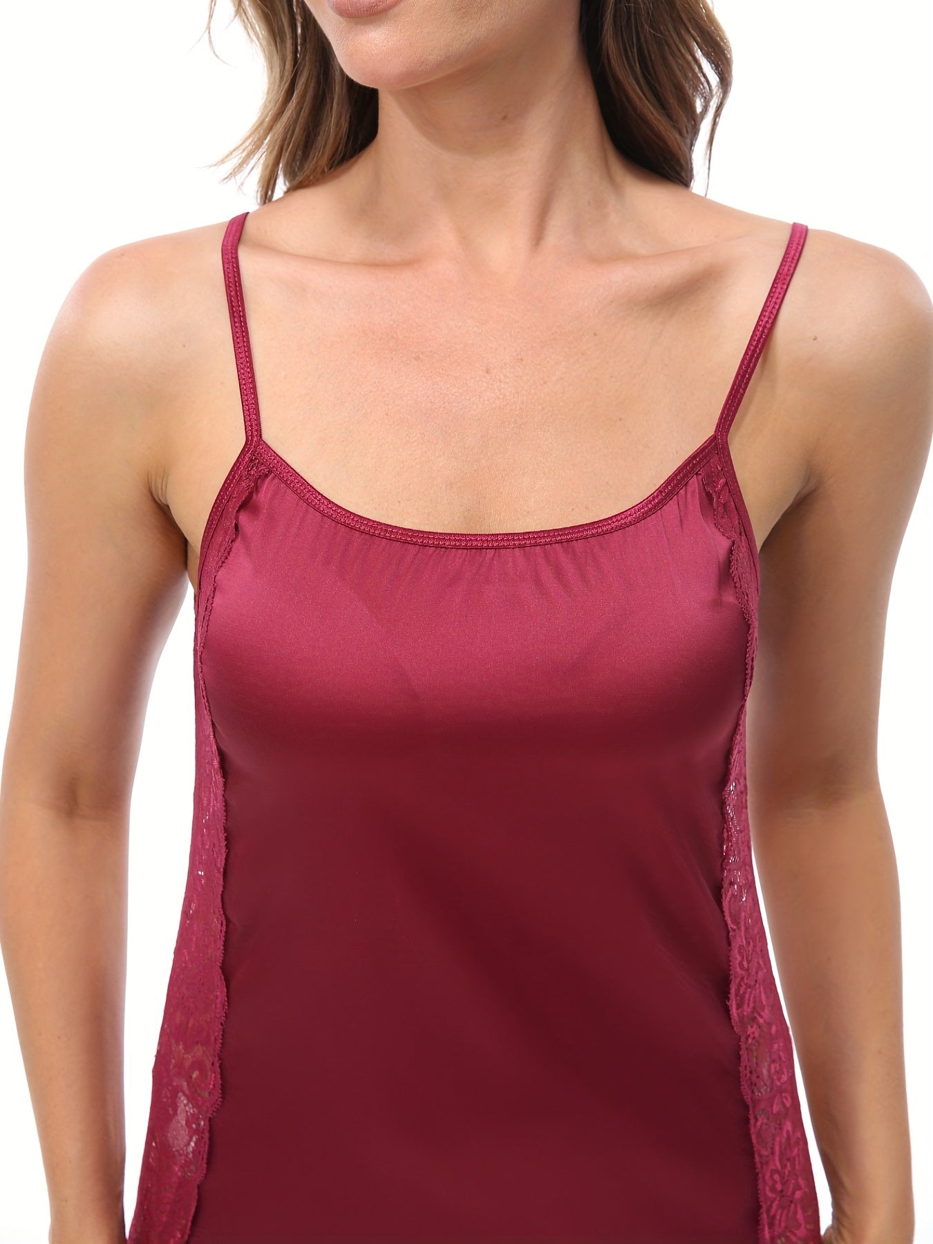 Sexy Satin Spaghetti Strap Lounge Dress