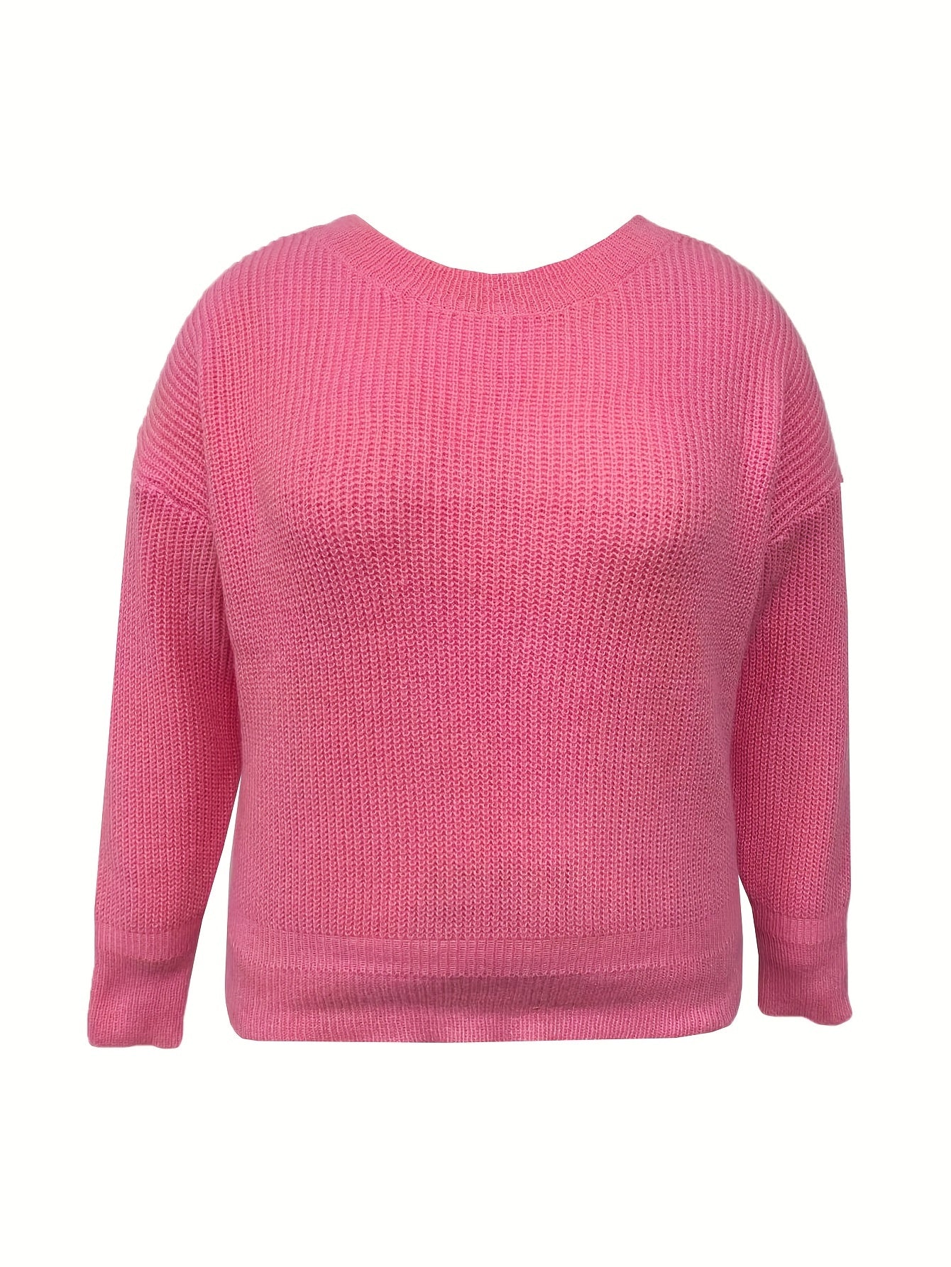 Sexy Sweater V-Back Button Pullover Jumper