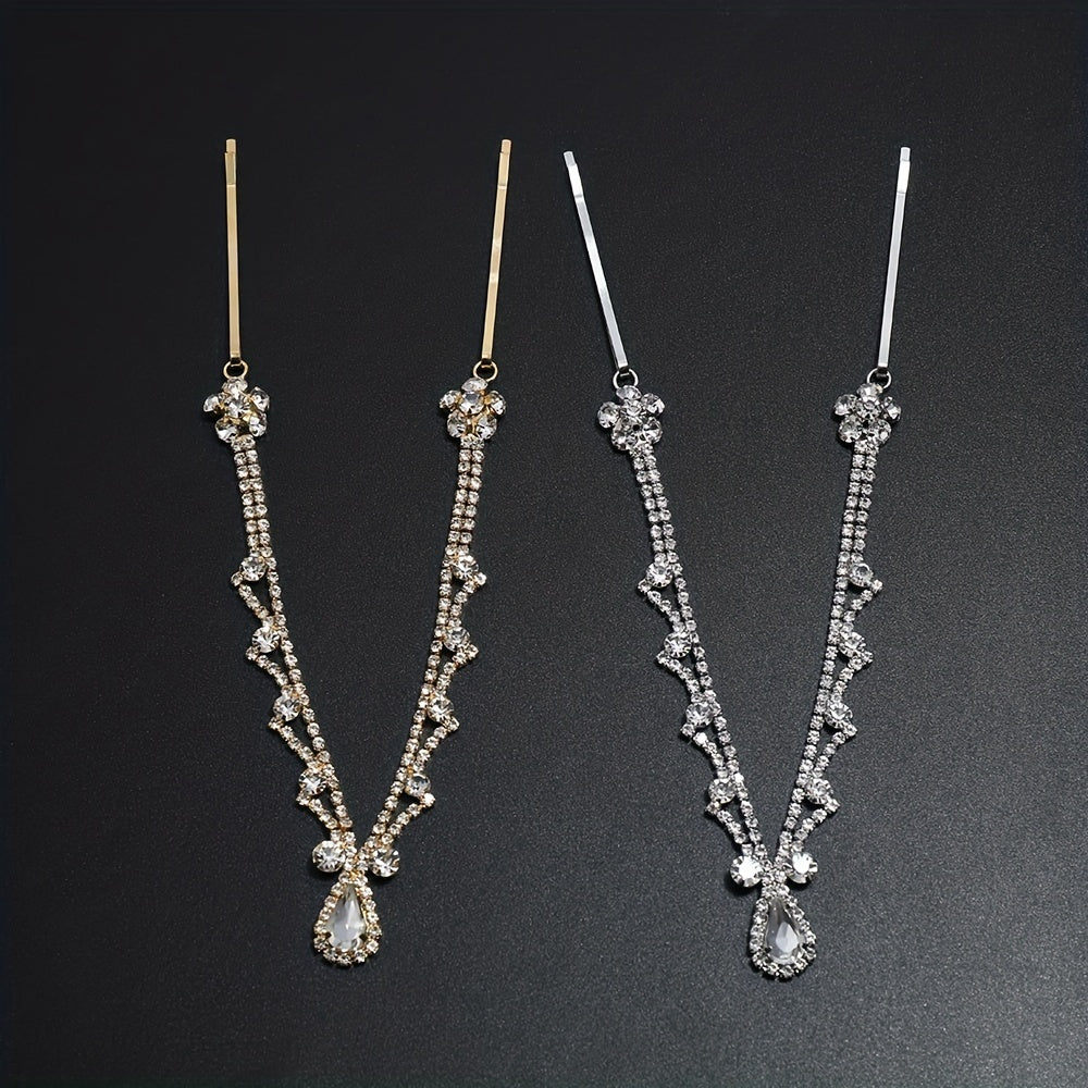 Rhinestone Head Piece Head Chain for Prom Party