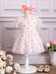 Baby Girls Sweet Floral Print Princess Dress