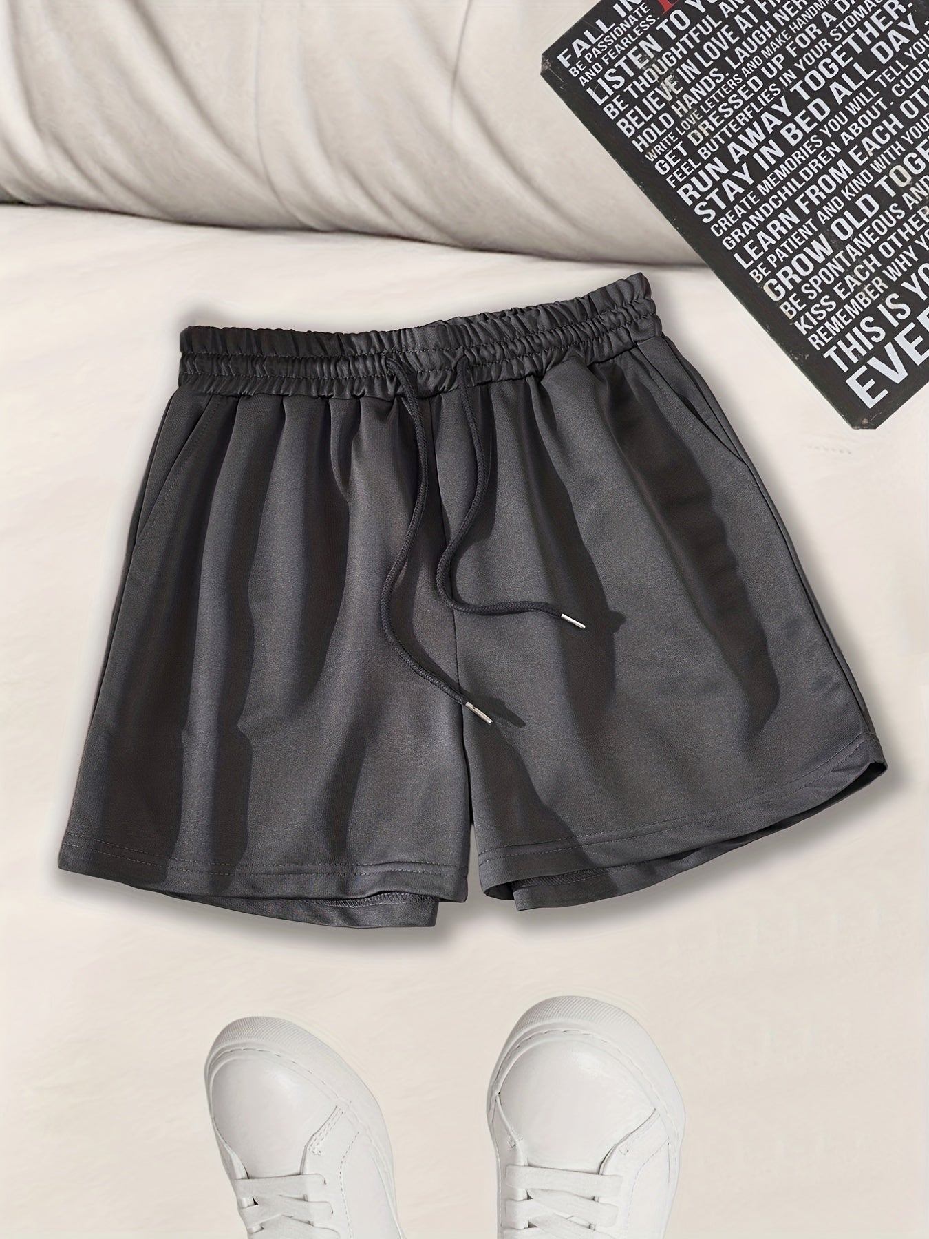 Drawstring Solid Shorts for Women Summer & Spring