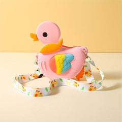 Cartoon Duck Messenger Bag Coin Purse Wallet for Kids