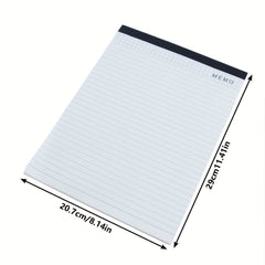 25 Pages A4 Sticky Notes Draft Pads With Horizontal Lines 28.98x20.68 cm