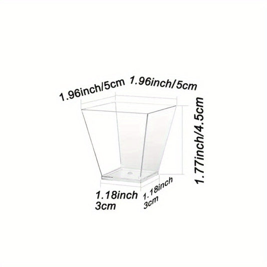 10pcs Square Mousse Cup Disposable Cake Cup Party Supplies