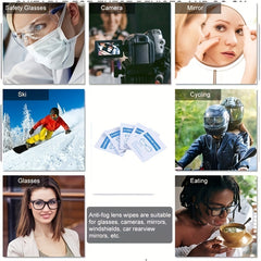 25pcs Anti Fog Cleaning Wipes for Glasses & Screens