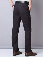 Men's Casual Solid Stretch Flax Dress Pants for Business