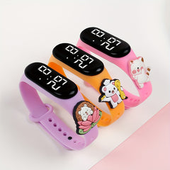 3pcs Animal Doll Electronic Bracelet Watch Set LED for Family Gift