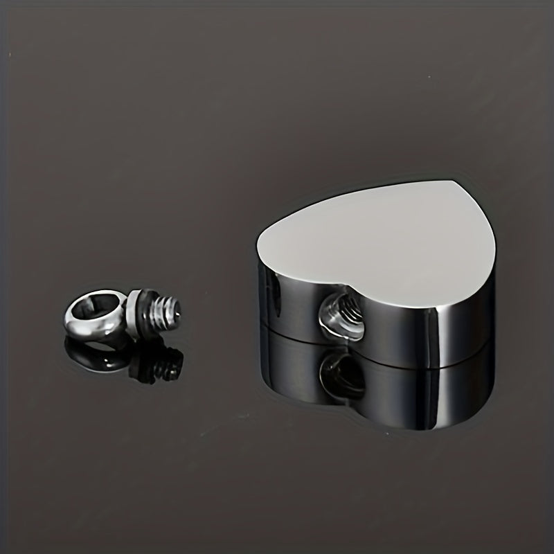 Heart Shaped Cremation Jewelry Keepsake Urn Necklace - Silver Stainless Steel