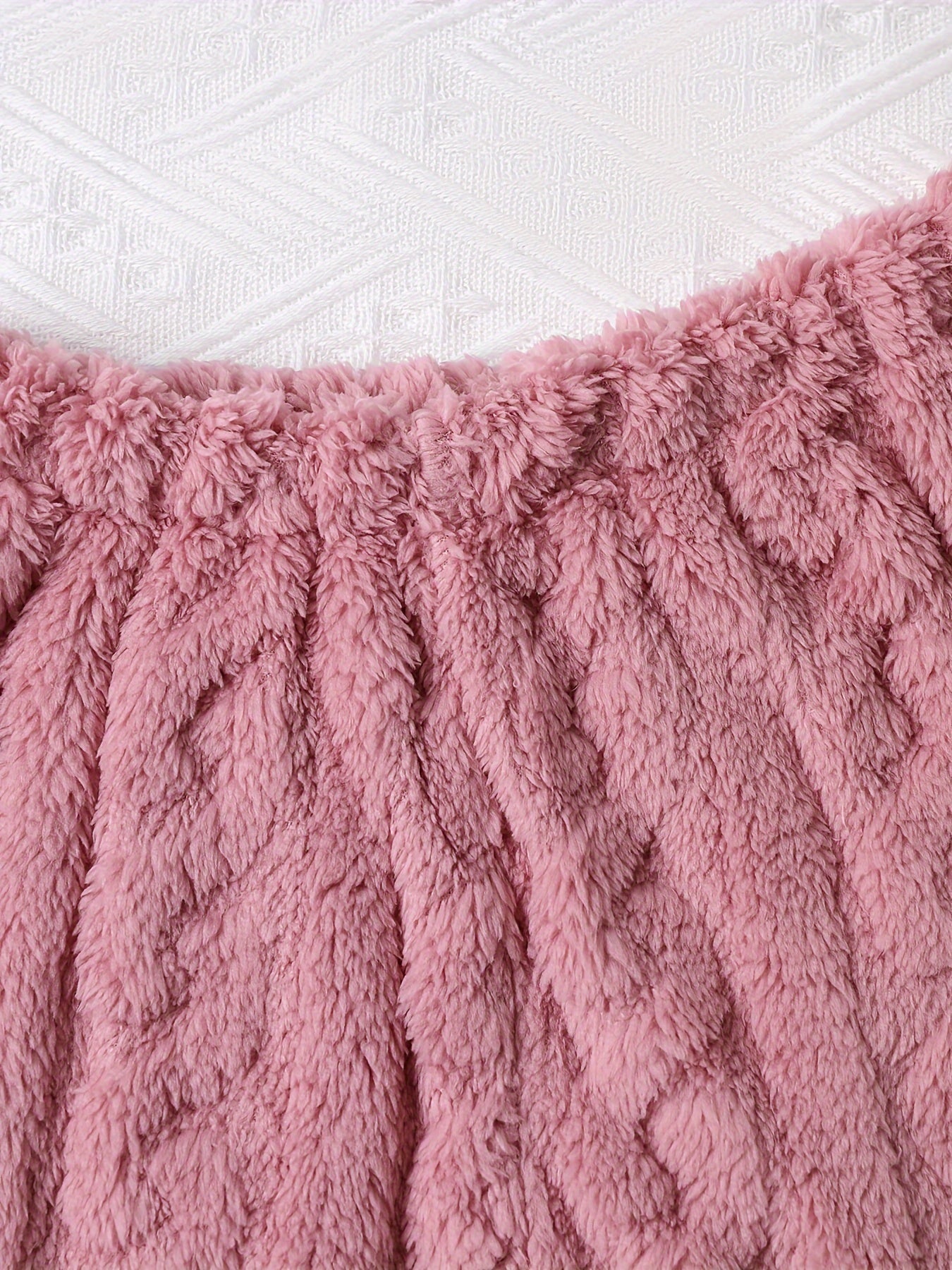 Soft Fuzzy Sleep Bottoms with Elastic Waistband Women's Loungewear