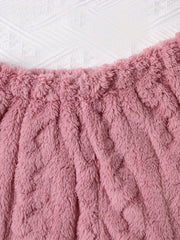 Soft Fuzzy Sleep Bottoms with Elastic Waistband Women's Loungewear