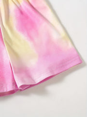Toddler Girls Halter Tie Dye Graphic Romper Jumpsuit for Beach Vacation